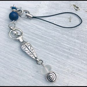 Silver Goddess Charm Cell Phone Strap, Car Mirror